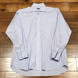 Burberry Dress Shirt Blue/Navy/White Pattern